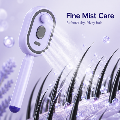 Electric Spray air Cushion Massage Comb, 3-in-1 Electric Mist Spray Hair Brush
