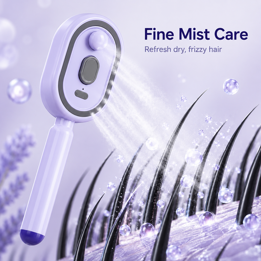 Electric Spray air Cushion Massage Comb, 3-in-1 Electric Mist Spray Hair Brush