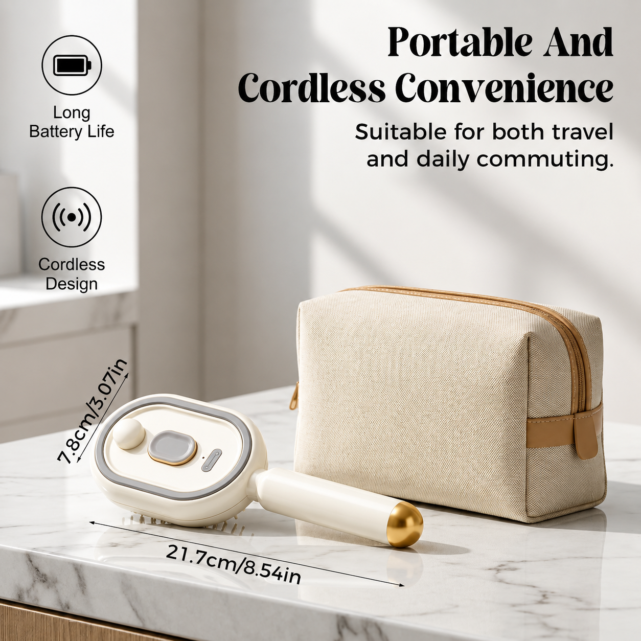 Electric Spray air Cushion Massage Comb, 3-in-1 Electric Mist Spray Hair Brush