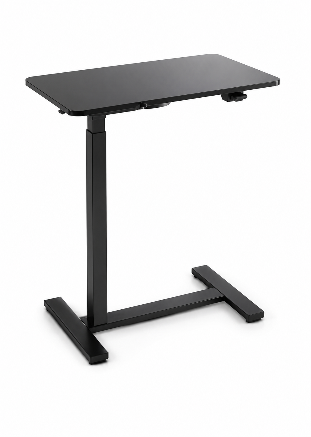 Overbed Bedside Flip Lap Desk with Wheels and Tilt Top Adjustable Height Home Use Bed Table Mobile Standing Desk For Bedroom