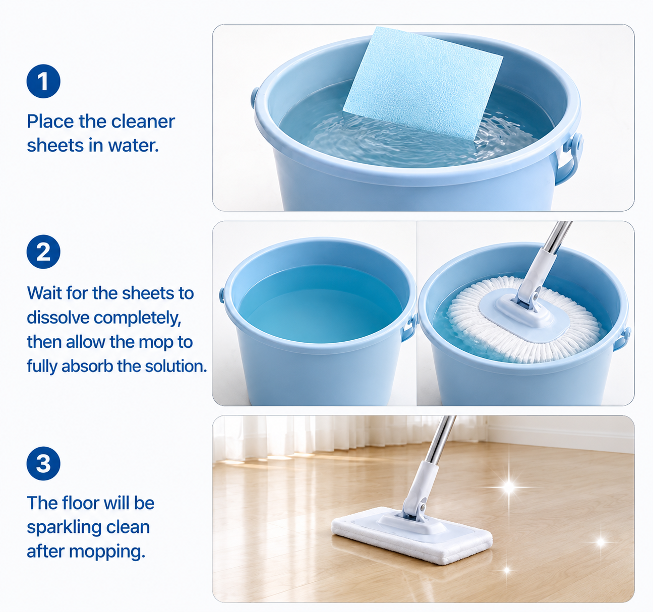 Multi-Surface Floor Clean Sheet with Fresh Scent (60P)