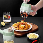 4In1 Electric Vegetable Cutter Set Handheld Wireless
